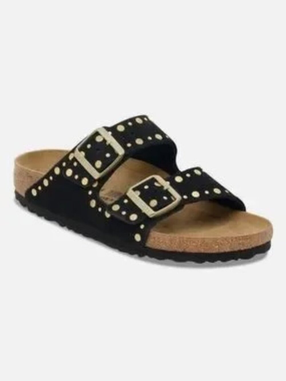 NIB Birkenstock Arizona Rivets Black Suede Leather 36 Medium/Narrow